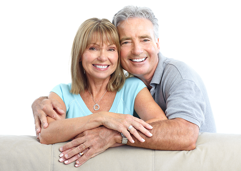 Senior Happy Couple With Dental Implants From Creekside Family Dental